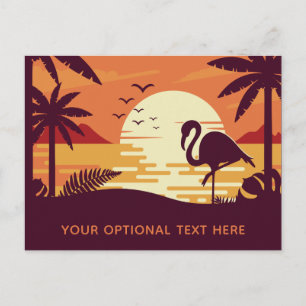 Tropical Flamingo benutzerdefinierte Textpostkarte Postkarte