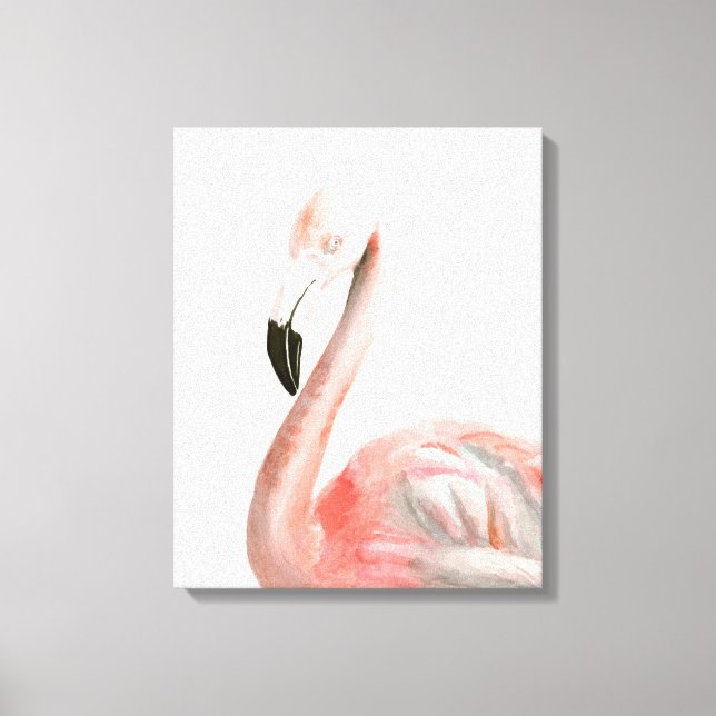 Tropical Flamingo Bird Leinwanddruck (Vorderseite)