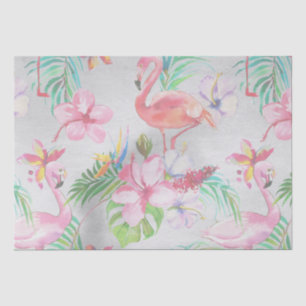 Tropical Flamingo Botanical Baby Dusche Seidenpapier