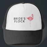 Tropical Flamingo Brautparty Personalisiert Truckerkappe<br><div class="desc">Die perfekte Bachelorette-Hüte für Ihr "Flamingle" Party! Unsere Flamingo Brautparty LKWs sind der ideale Weg für Ihre Crew, um die ganze Aufmerksamkeit zu erhalten, überall wo Sie und Ihre Gallen gehen! Fügen Sie diesem Design Ihre benutzerdefinierte Formulierung hinzu, indem Sie die "Diese Vorlage bearbeiten"-Felder auf der rechten Seite des Elements...</div>