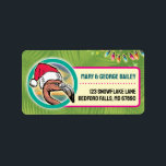 Tropical Flamingo Christmas Card Address Labels Adressaufkleber<br><div class="desc">Prüfen Sie Ihre Weihnachtskarten-Umschläge mit diesen coolen Tropical Flamingo Weihnachtskarten-Adresslisten. Großartig mit unseren Tropenkarten des Jahrgangs. Diese wurden speziell für die Kunden der Retro Weihnachtskartengesellschaft entwickelt. Passen Sie sie mit Ihrer eigenen Adresse und Informationen an. Schnelle Arbeit beim Versenden Ihrer Retro Weihnachtskarten!</div>