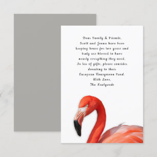 Tropical Flamingo Custom Wishing Well Cards Einladung