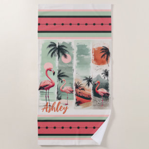 Tropical Flamingo Escape Strandtuch