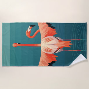 Tropical Flamingo Lagoon Strandtuch
