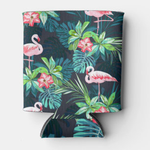 Tropical Flamingo: Muster der Blume im Sommer Dosenkühler