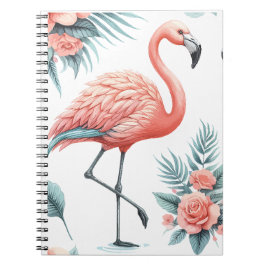 Tropical Flamingo Pair Notizblock