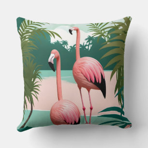Tropical Flamingo Paradise Kissen