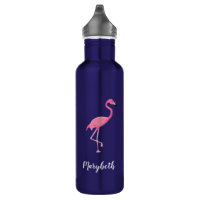 "Tropical Flamingo" Personalisiert Matte Blue