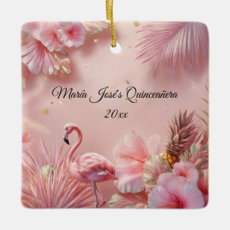Tropical Flamingo Quinceañera, Brauch Keramikornament