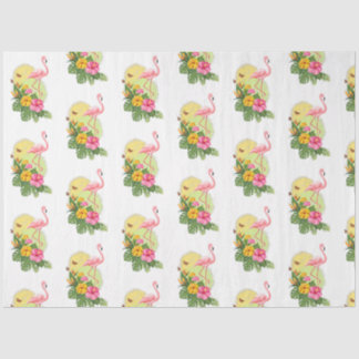 Tropical Flamingo-Serie Design 11 Seidenpapier
