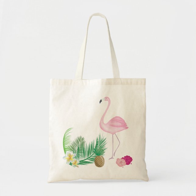 Tropical Flamingo Tragetasche (Vorne)