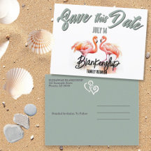 Tropical Flamingos Family Wiedersehen Save the Dat