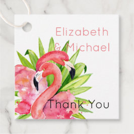 Tropical Flamingos Gefallen Packaging Tags Pink Geschenkanhänger
