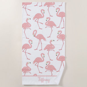 Tropical Flamingos Strandtuch