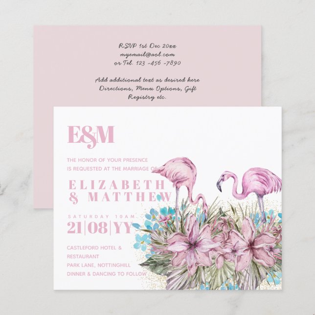 Tropical Flamingos Wedding (Vorne/Hinten)