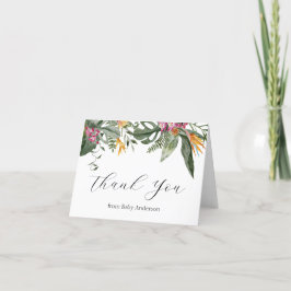Tropical Floral Aloha Baby Dusche Vielen Dank Dankeskarte