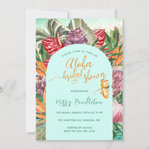 Tropical Floral Aloha Brautparty Einladung