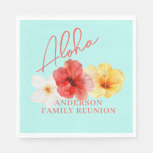 Tropical Floral Aloha Family Wiedersehen Serviette