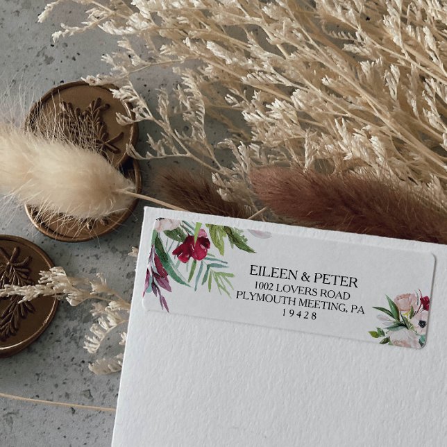 Tropical Floral and Greenerity Return Address Labe (Von Creator hochgeladen)