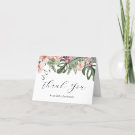 Tropical Floral Baby Dusche Vielen Dank Dankeskarte