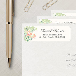 Tropical Floral Beach Address