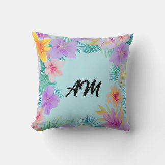 Tropical Floral Border Summer Aesthetic  Kissen