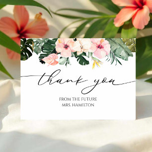 Tropical Floral Brautparty Vielen Dank Karten