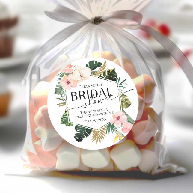 Tropical Floral Brautparty vielen Dank Sticker (Von Creator hochgeladen)