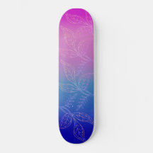 Tropical Floral Dark Ombre Raspberry Aquamarin Blu