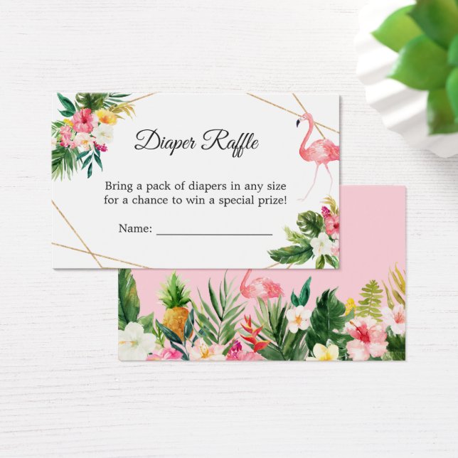 Tropical Floral Flamingo Baby Dusche Windelwanne W (Schreibtisch)