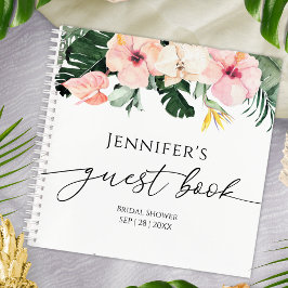 Tropical Floral Guest Book Brautparty Notizbuch