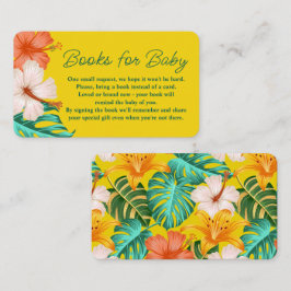 Tropical Floral Hawaiian Aloha Baby Buy Request Begleitkarte
