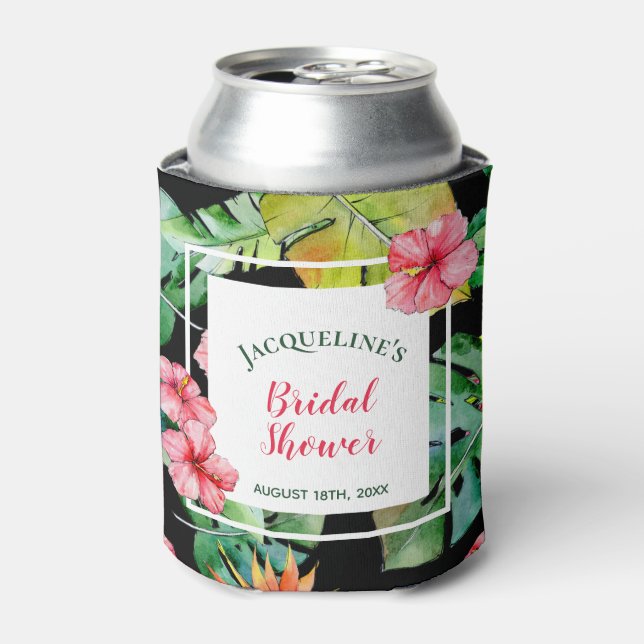 Tropical Floral Hawaiian Luau Bridal Dosenkühler (Kanne Vorderseite)