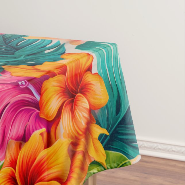 Tropical Floral Hibiscus  Tischdecke (Beispiel)