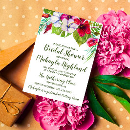 Tropical Floral Island Hibiskus Brautparty Einladung