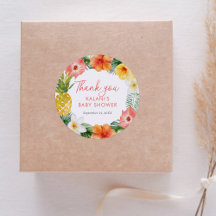 Tropical Floral Luau Babydusche