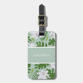 Tropical Floral Luggage Tag Gepäckanhänger