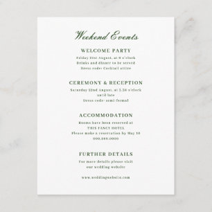 Tropical Floral Monogram Wedding Begleitkarte