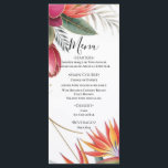 Tropical Floral Paradise Botanical Gold Wedding  Menükarte<br><div class="desc">Menu. Matching items in this design are available.</div>