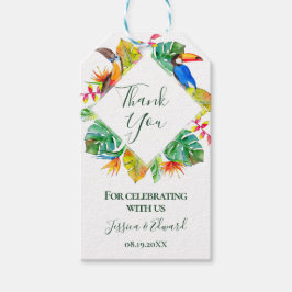 Tropical Floral Paradise Diamond Frame Danke Geschenkanhänger