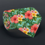 Tropical Floral Paradise Pattern Krawatte<br><div class="desc">A vibrant tropical floral paradise pattern featuring bold hibiscus and lush greenery. This lively botanical design captures the energy of tropical gardens and warm summer landscapes.</div>