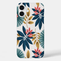 Tropical Floral Retro Leaves Phone Case