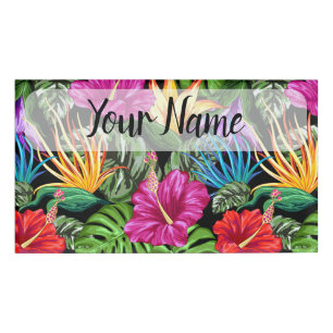 Tropical Floral Summer Movie Muster Namenschild