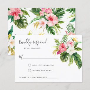 Tropical Floral UAWG Respektkarte Einladung