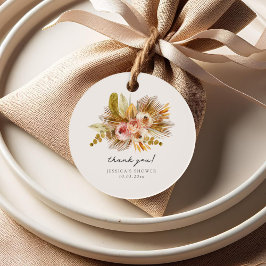 Tropical Floral Vintag Vielen Dank Geschenkanhänger