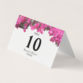 Tropical Floral Wedding Folding Table Card