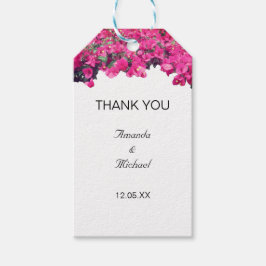 Tropical Floral Wedding Geschenkanhänger