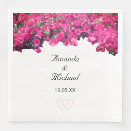 Tropical Floral Wedding Serviette