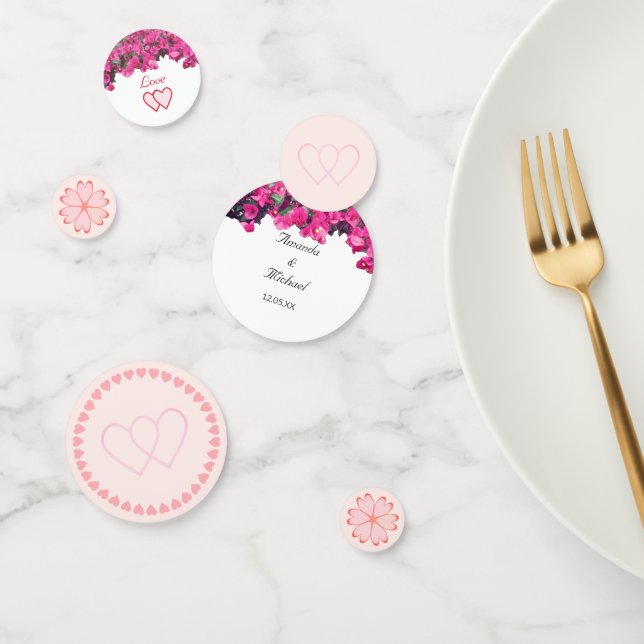 Tropical Floral Wedding Table Confetti Konfetti (Gruppe)