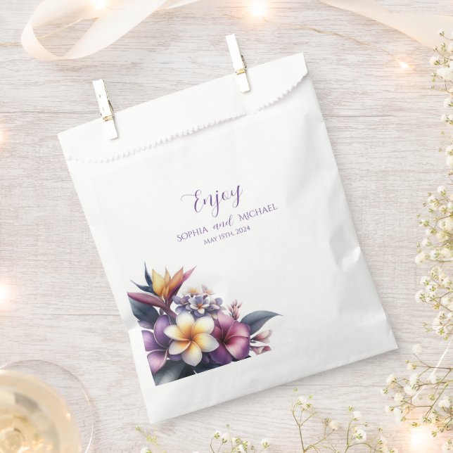 Tropical Floral Wedding - Vielen Dank - Geschenktütchen (Ausgeschnitten)